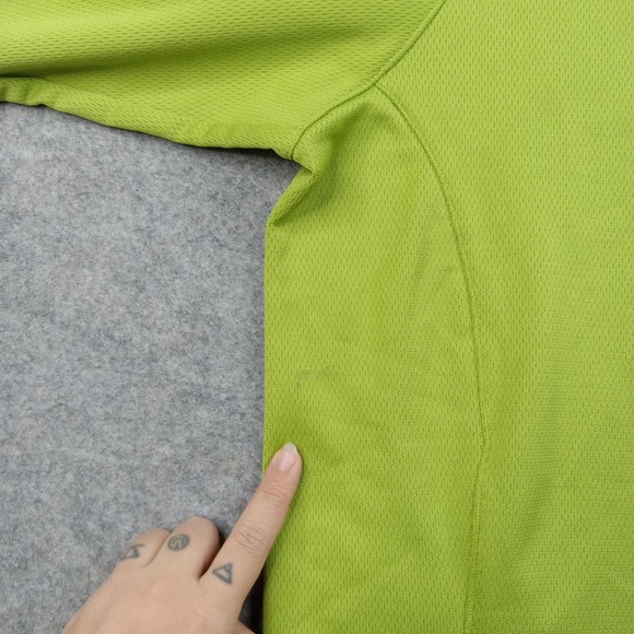 Under Armour Shirt Mens Medium Green Quarter Zip Pullover Long Sleeve Athletic - Picture 4 of 8